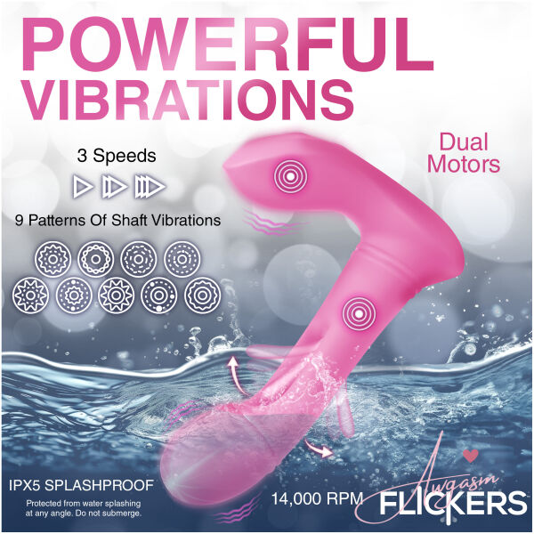 G-Flick G-Spot Flicking Silicone Vibrator with Remote - Image 3