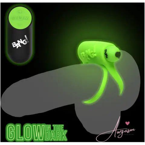 Glow-in-the-Dark Silicone Vibrating Cock Ring