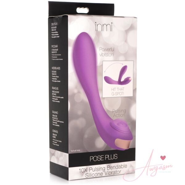 Pose Plus 10X Pulsing Bendable Silicone Vibrator - Image 8