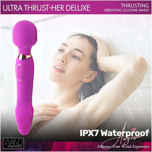 Ultra Thrust-Her Deluxe Thrusting and Vibrating Silicone Wand - Image 3