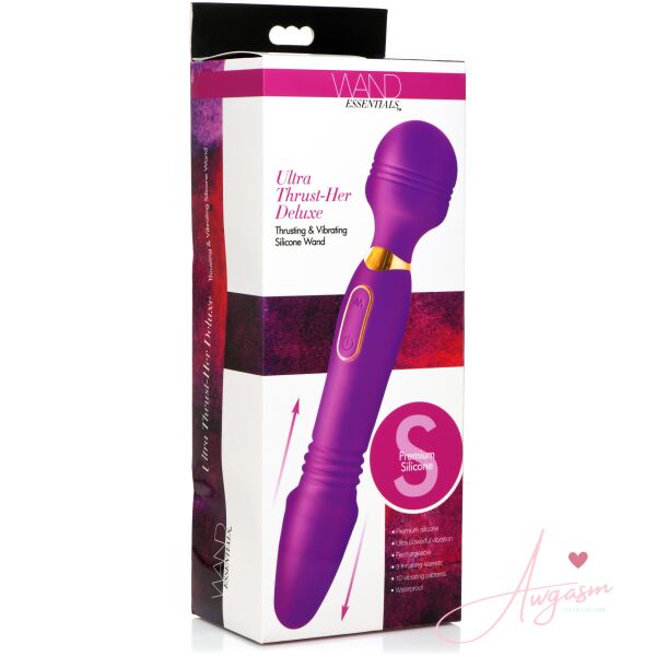 Ultra Thrust-Her Deluxe Thrusting and Vibrating Silicone Wand - Image 9