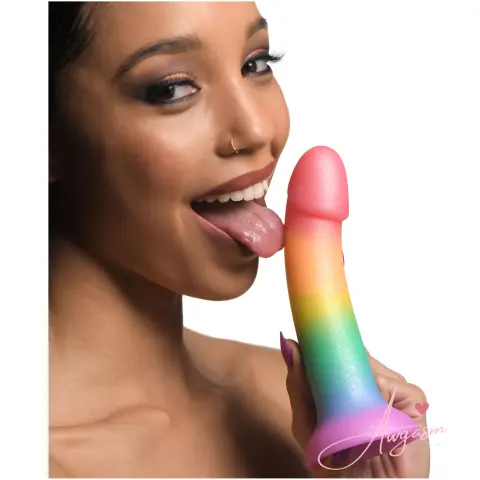 Phallic Rainbow Silicone Dildo