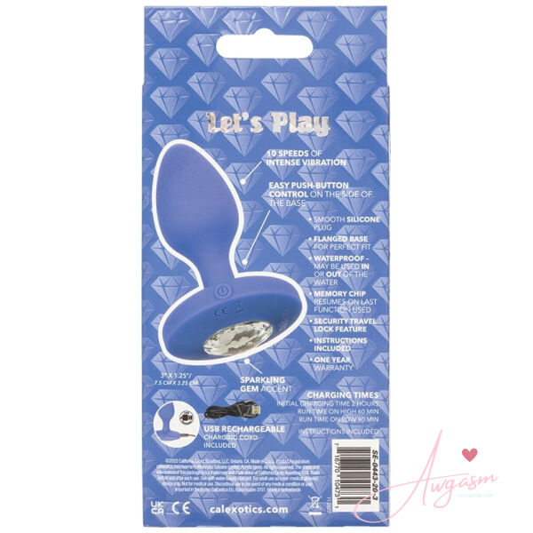 Cheeky Gems Rechargeable Vibrating Probe-Blue Medium - Image 4