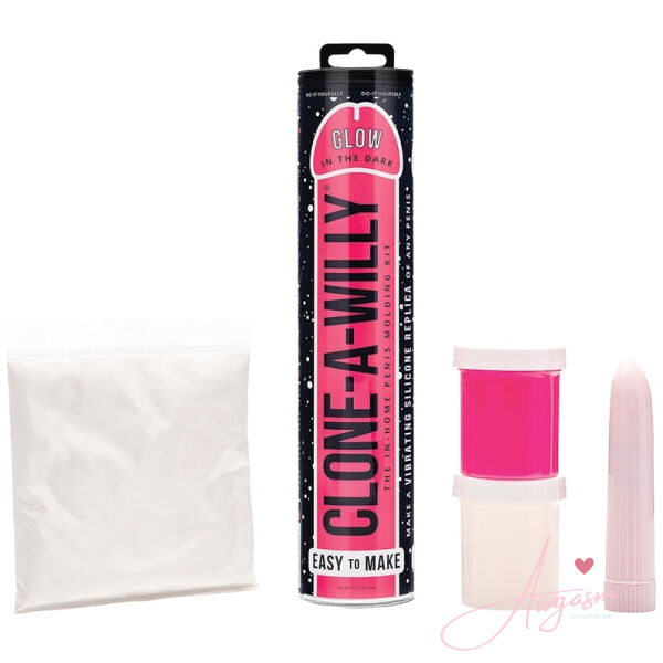Clone-A-Willy Glow In The Dark Vibe Kit-Pink - Image 2