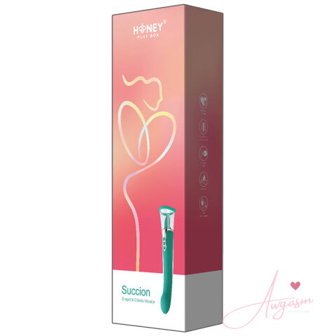 Honey Play Box Succion 3in1 Clitoral Sucking G Spot Vibrator-Green