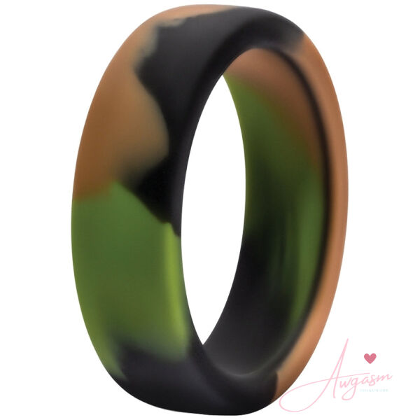Performance Silicone Cock Ring-Green Camoflauge - Image 2