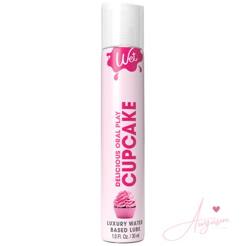 Wet Delicious Oral Play Cupcake Waterbased Flavored Lubricant 1oz