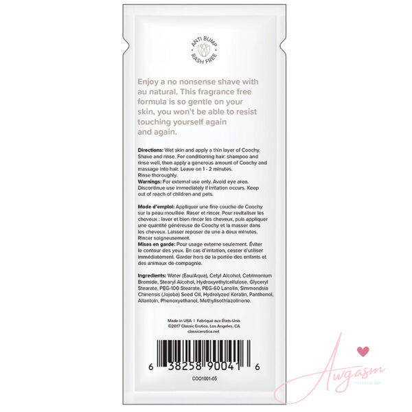 Coochy Shave Cream-Au Natural 15ml Foil - Image 2