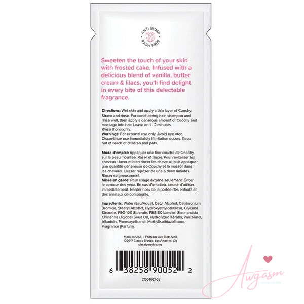 Coochy Shave Cream-Frosted Cake 15ml Foil - Image 2