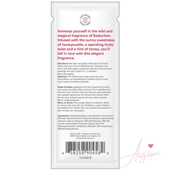 Coochy Shave Cream-Seduction 15ml Foil - Image 2