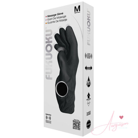 Fukuoku Five Finger Massage Glove-Black Right Hand