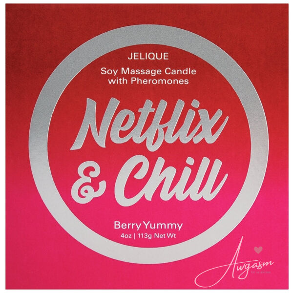 Jelique Massage Candle Netflix & Chill Berry Yummy 4oz - Image 4