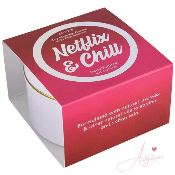 Jelique Massage Candle Netflix & Chill Berry Yummy 4oz - Image 5