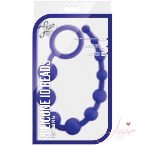 Luxe Silicone 10 Beads-Blue