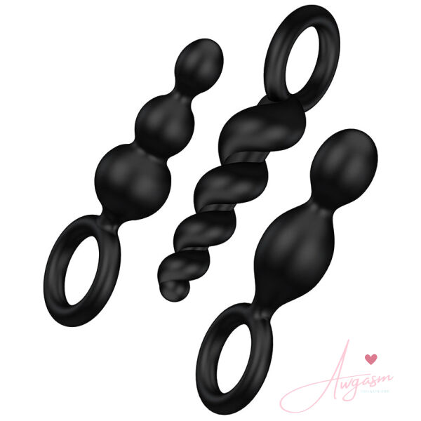 Satisfyer Booty Call Plugs-Black (Set Of 3) - Image 2