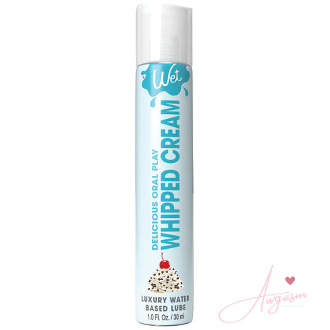 Wet Delicious Oral Play Whipped Cream Waterbased Flavored Lubricant 1oz