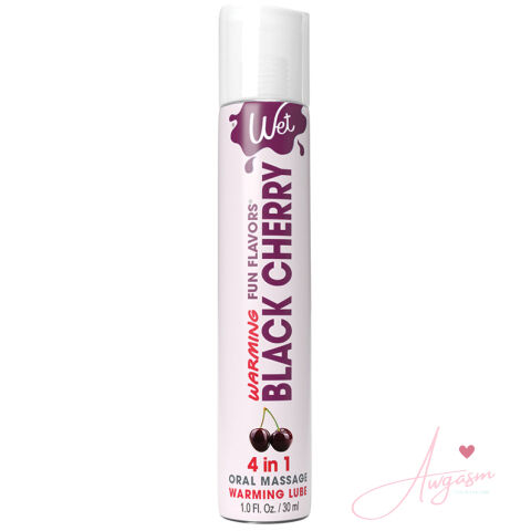 Wet Warming Fun Flavors Black Cherry 4-In-1 Lubricant 1oz