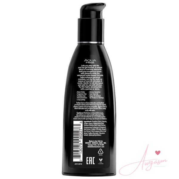 Wicked Aqua Heat Warming Lubricant 2oz - Image 2