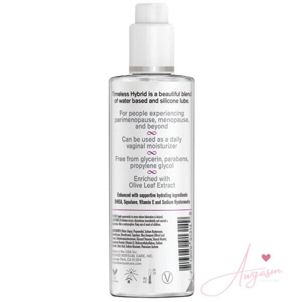 Wicked Simply Timeless Hybrid Water & Silicone Lubricant 4oz - Image 2