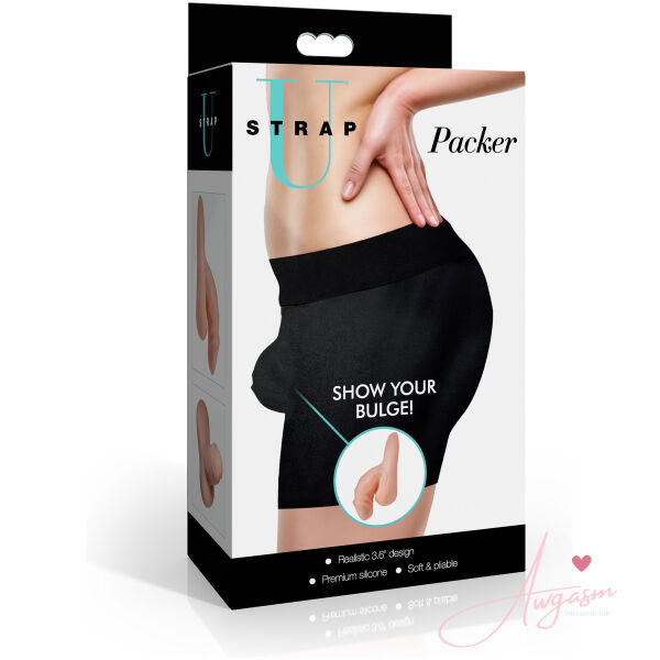 3.6" Silicone Packer Dildo - Light - Image 6