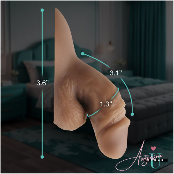 3.6" Silicone Packer Dildo - Medium - Image 4