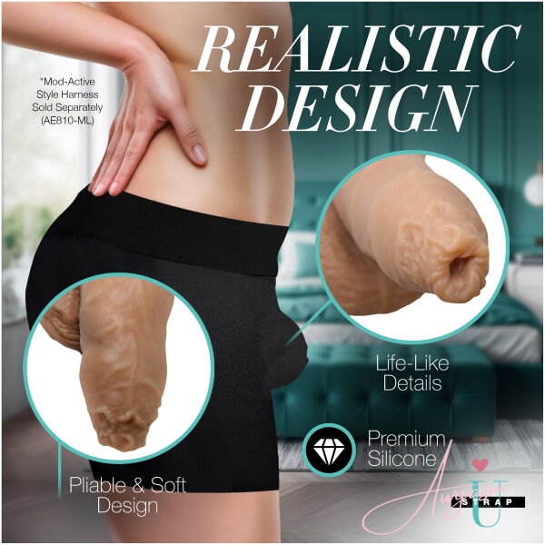 5.1" Uncut Silicone Packer Dildo - Medium - Image 3