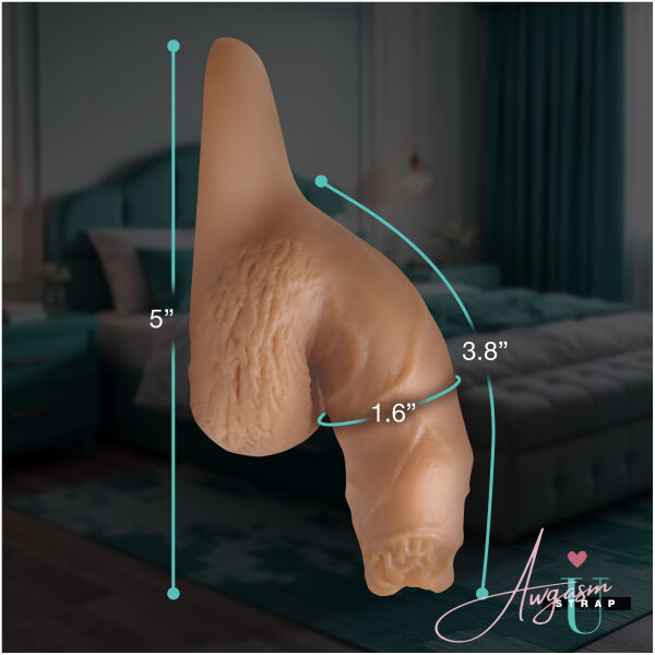5.1" Uncut Silicone Packer Dildo - Medium - Image 4