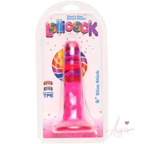 6 Inch Slim Stick Cherry Ice Dildo - Image 3