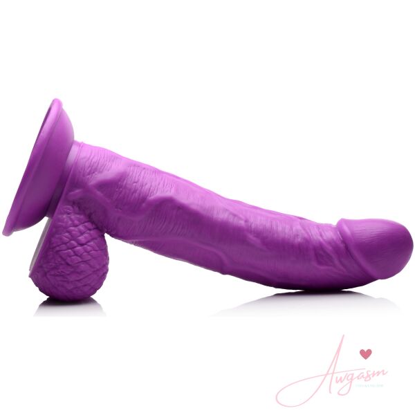 7.5 Inch Dildo with Balls - Purple - Image 6