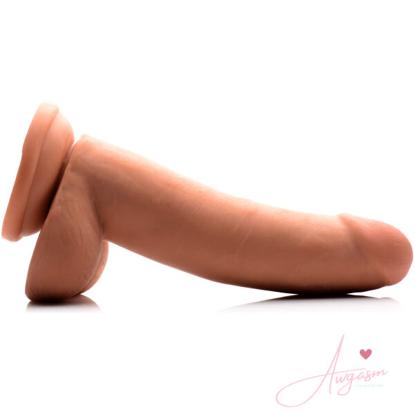 8 Inch Ultra Real Dual Layer Suction Cup Dildo- Medium Skin Tone - Image 2