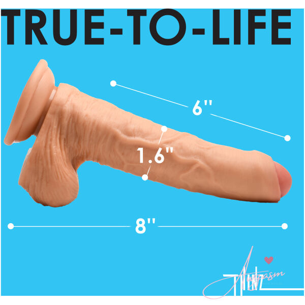 8 Inch uncut Dildo with Balls - Image 4