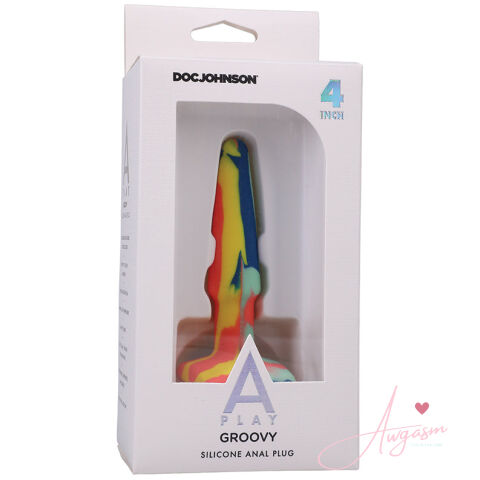 A-Play Groovy Silicone Anal Plug-Sunrise 4
