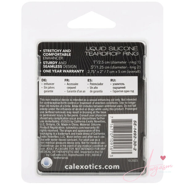 Alpha Glow-In-The-Dark Liquid Silicone Teardrop Ring - Image 3
