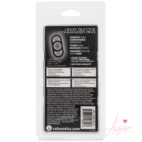 Alpha Liquid Silicone Commander Ring - Black - Image 3