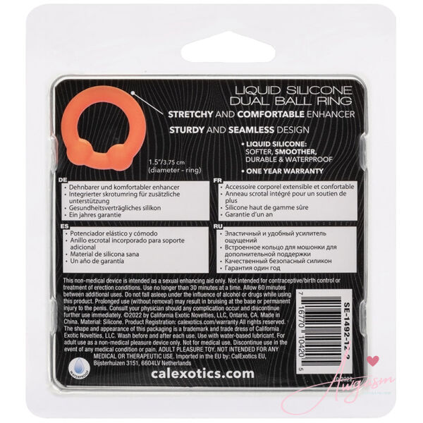 Alpha Liquid Silicone Dual Ball Ring - Image 3