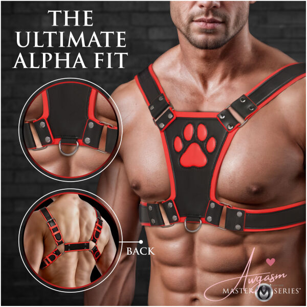Alpha Pup Bulldog Harness - Red - Image 2