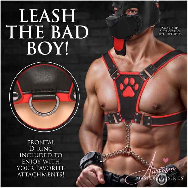 Alpha Pup Bulldog Harness - Red - Image 3