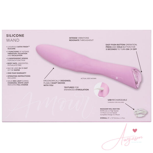 Amour Silicone Wand-Pink 8 - Image 4