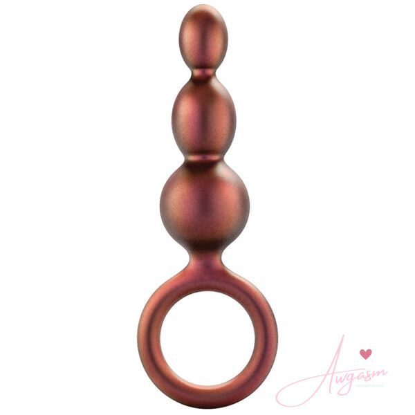 Anal Adventures Matrix Beaded Loop Plug-Copper - Image 2