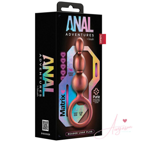 Anal Adventures Matrix Beaded Loop Plug-Copper