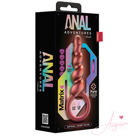 Anal Adventures Matrix Spiral Loop Plug-Copper