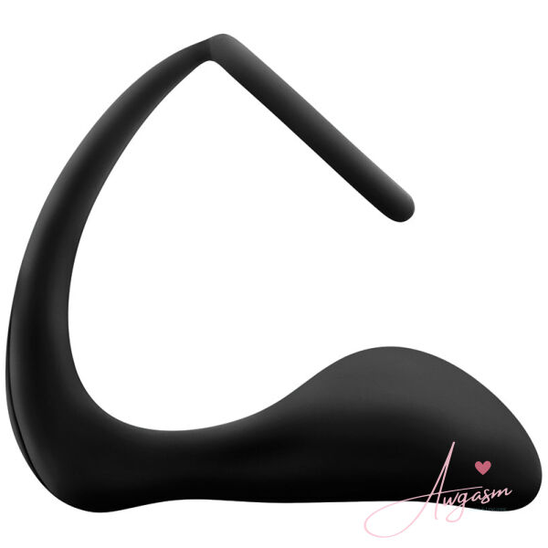 Anal Adventures Platinum Cock Ring Plug-Black - Image 2
