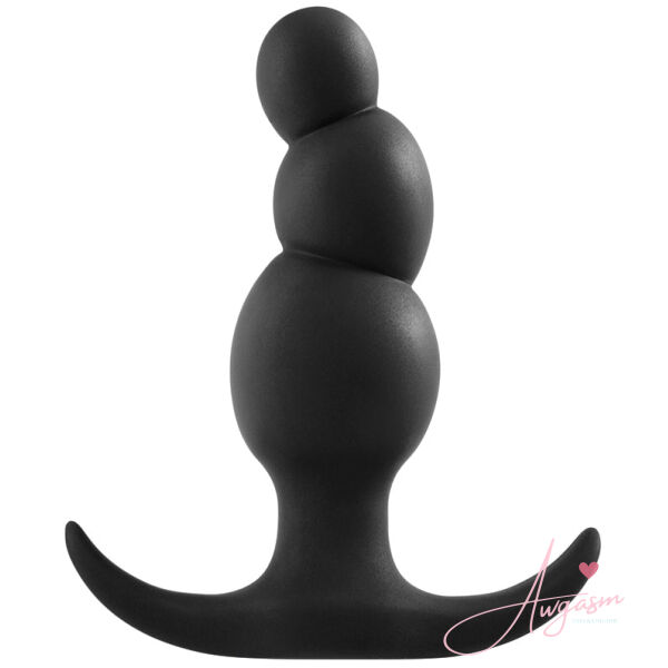 Anal Adventures Platinum Stacked Plug Black - Image 2
