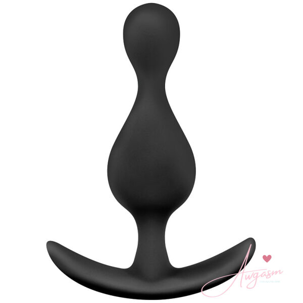 Anal Adventures Platinum Wave Plug-Black - Image 2