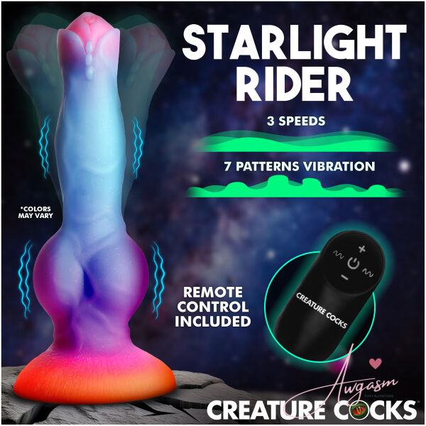 Astro Cock Vibrating Glow-in-the-Dark Silicone Dildo - Image 2