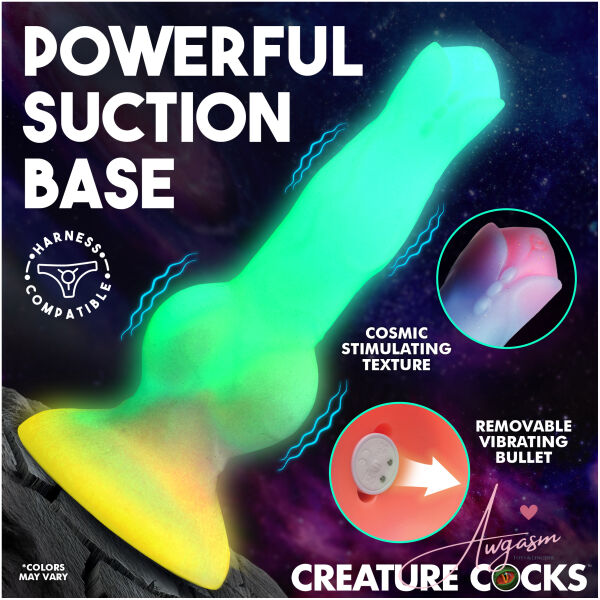 Astro Cock Vibrating Glow-in-the-Dark Silicone Dildo - Image 3