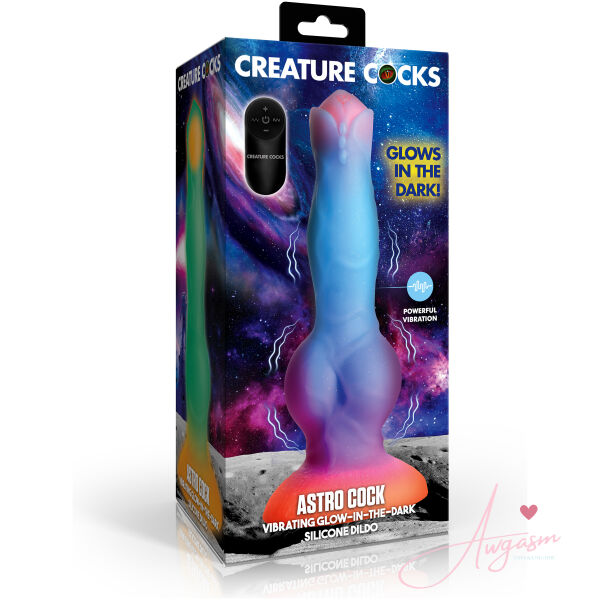 Astro Cock Vibrating Glow-in-the-Dark Silicone Dildo - Image 6