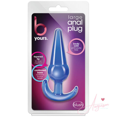 B Yours. Large Anal Plug-Blue