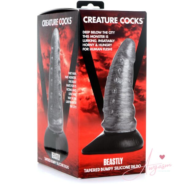 Beastly Tapered Bumpy Silicone Dildo - Image 9