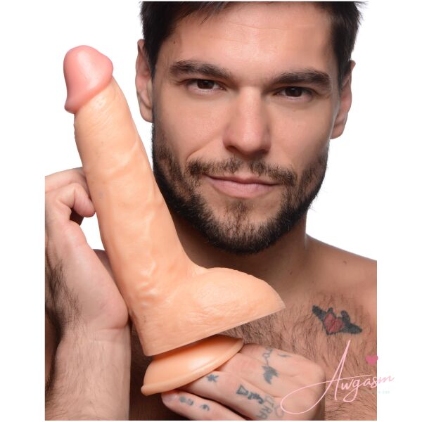 Beefy Brad 9 inch Dildo with Balls - Light - Image 2